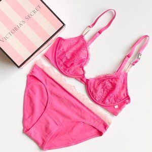 32C XS Victoria’s Secret pink bra set